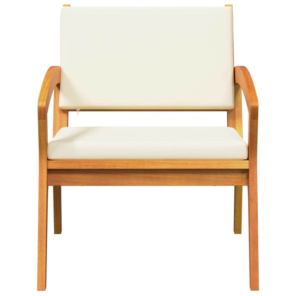 Have Stol med pude 2 pcs Olie Naturlig Massivt Akacietræ