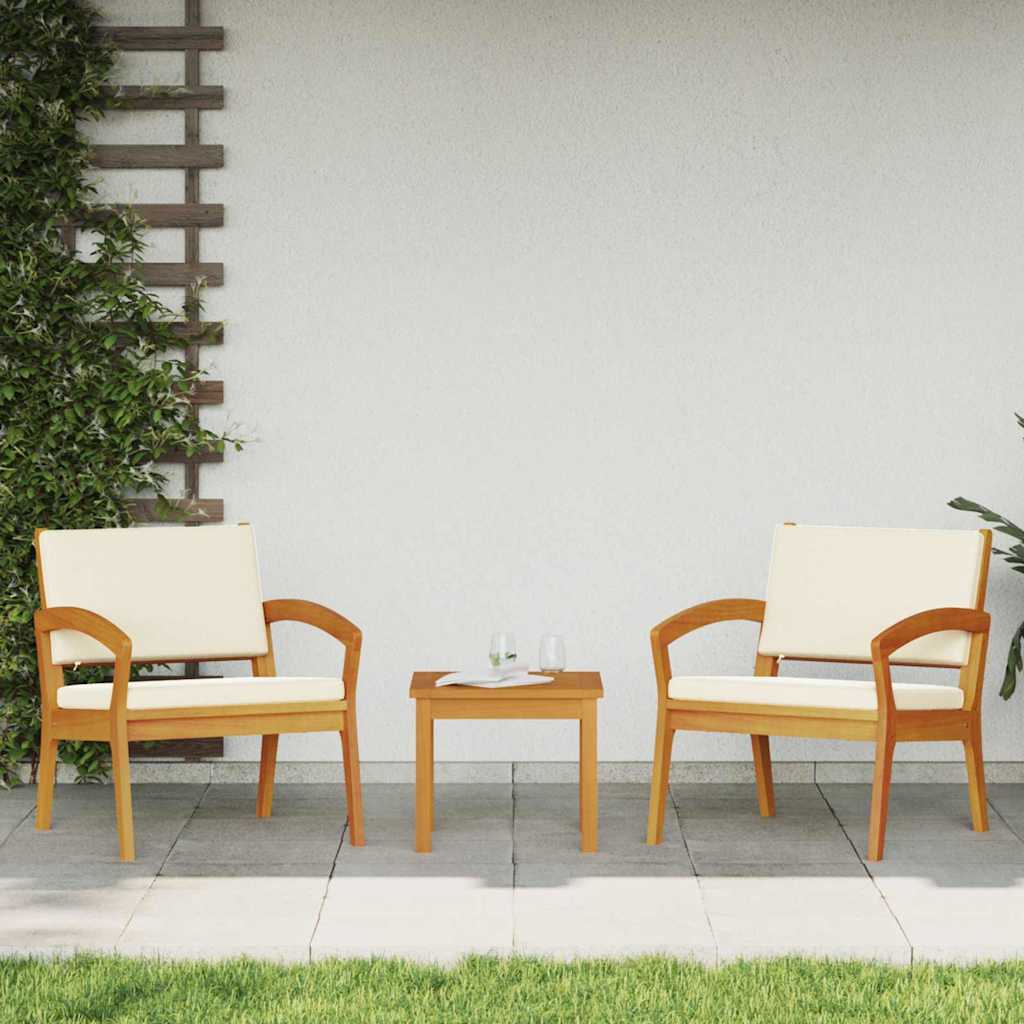 Bistrosæt med pude 3 pcs Brun Polyester