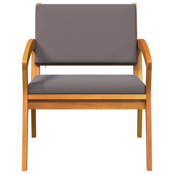 Have Stol med pude 2 pcs Olie Naturlig Massivt Akacietræ