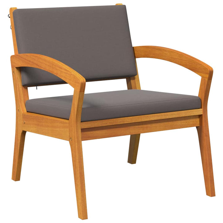 Bistrosæt med pude 3 pcs Brun Polyester