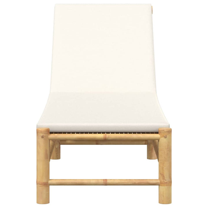 liggestol med hynder 55x199x30 cm bambus