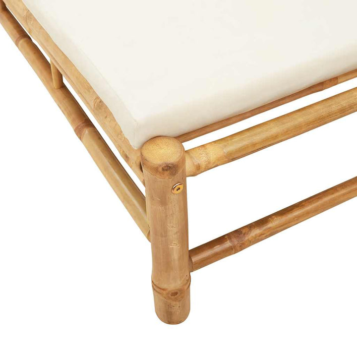 liggestol med hynder 55x199x30 cm bambus