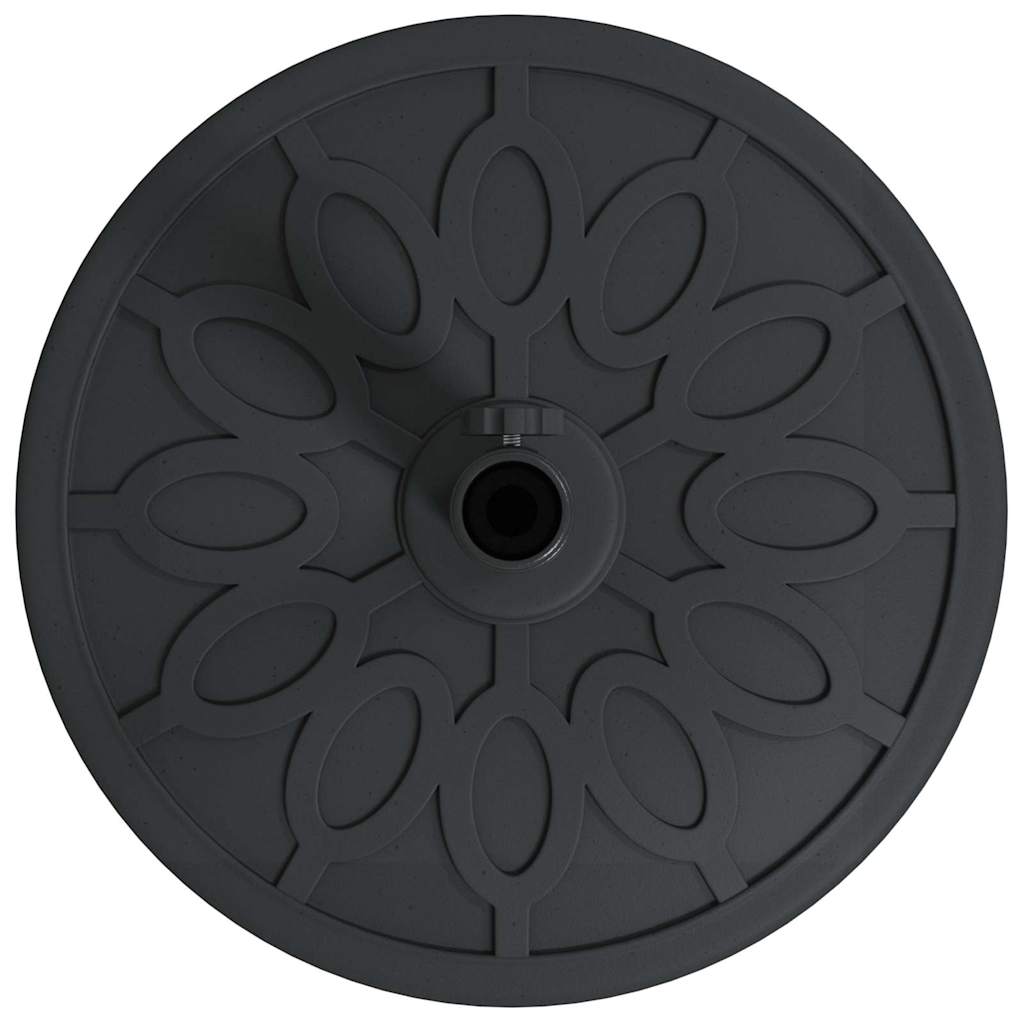 Parasolfod Art deco Sort Ø 45 x 39,5 cm Jern
