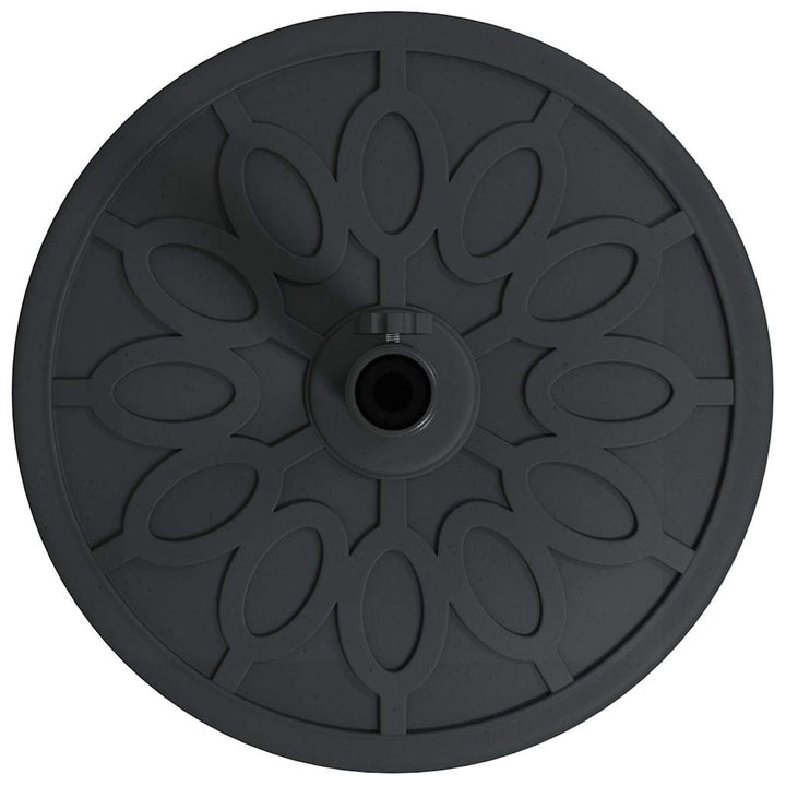 Parasolfod Art deco Sort Ø 45 x 39,5 cm Jern