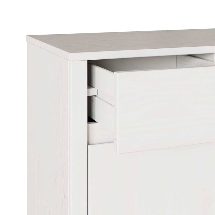 Sideboard Drammen Hvid 114 x 43 x 75,5 cm Massivt fyrretræ
