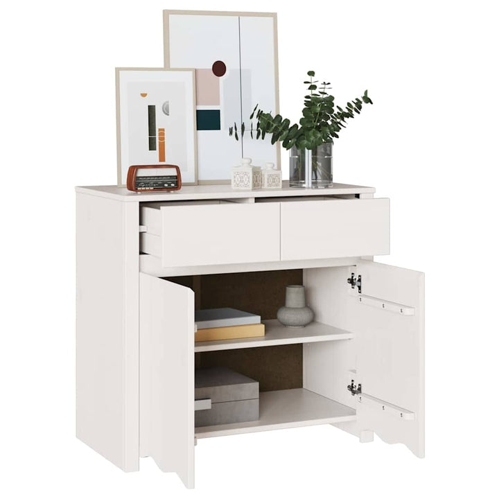 Sideboard Drammen Hvid 79 x 43 x 75.5 cm Massivt fyrretræ