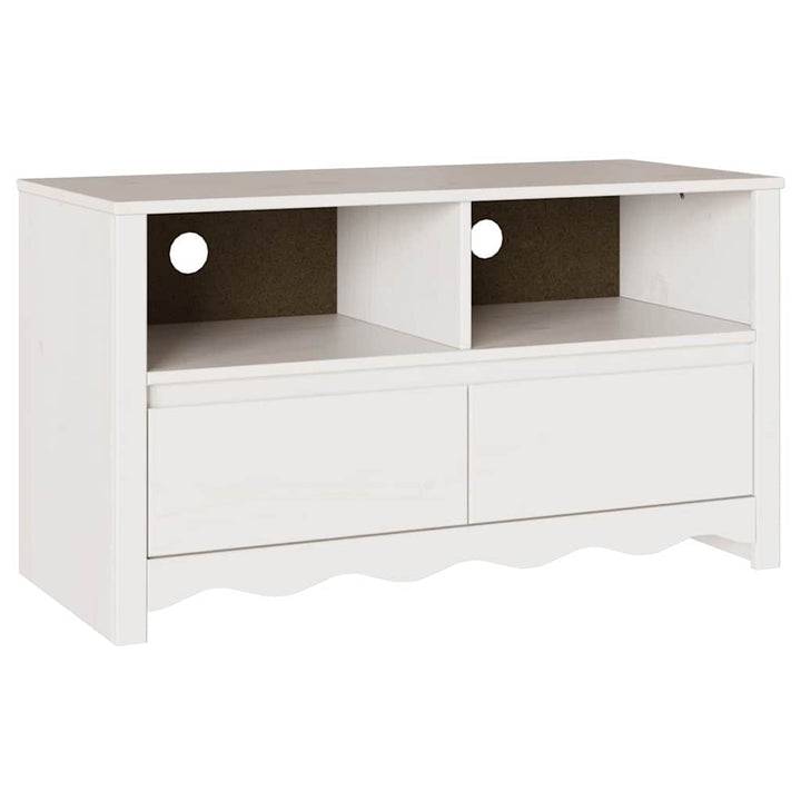 TV-skab Drammen Hvid 99 x 43 x 55 cm Massivt fyrretræ