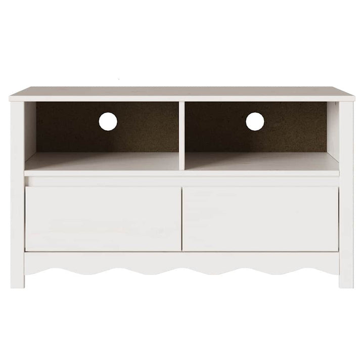 TV-skab Drammen Hvid 99 x 43 x 55 cm Massivt fyrretræ