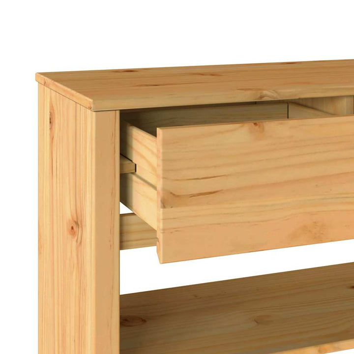 Konsolbord med skuffe Drammen Egetræsfarvet 89,5 x 37 x 73 cm