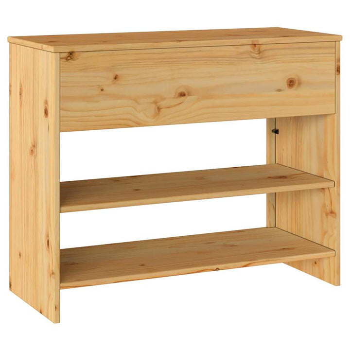 Konsolbord med skuffe Drammen Egetræsfarvet 89,5 x 37 x 73 cm