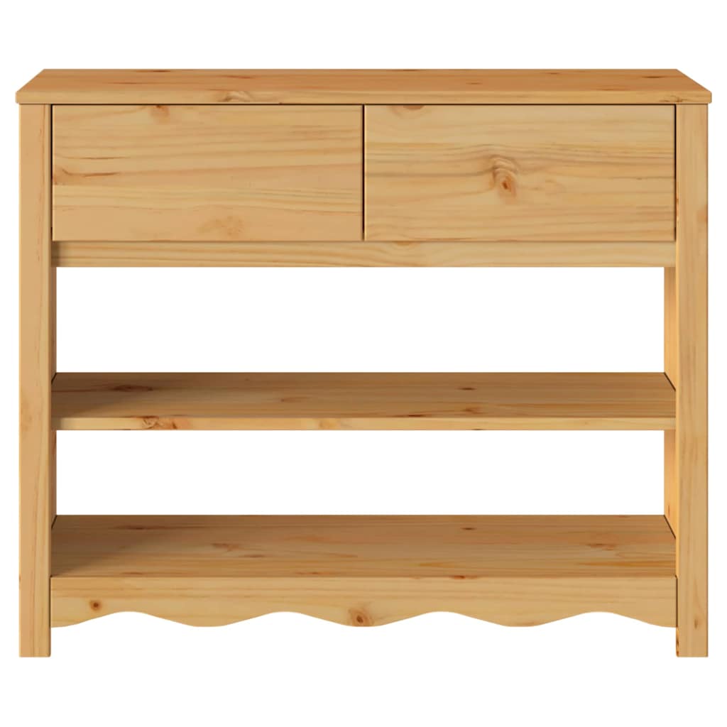 Konsolbord med skuffe Drammen Egetræsfarvet 89,5 x 37 x 73 cm