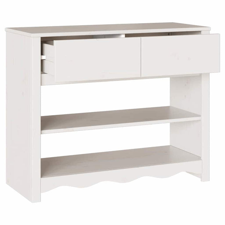 Konsolbord Drammen Hvid 89,5 x 37 x 73 cm Massiv fyrretræ