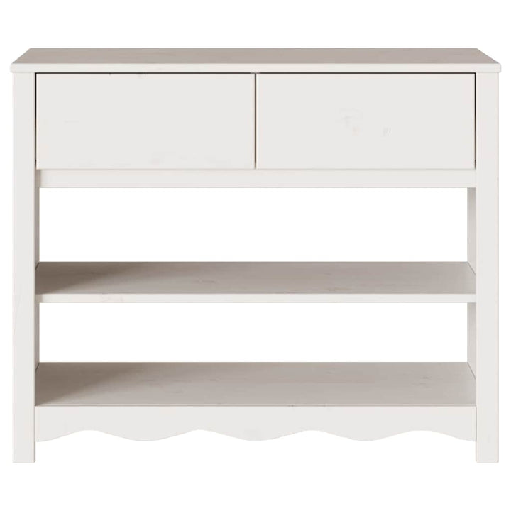 Konsolbord Drammen Hvid 89,5 x 37 x 73 cm Massiv fyrretræ