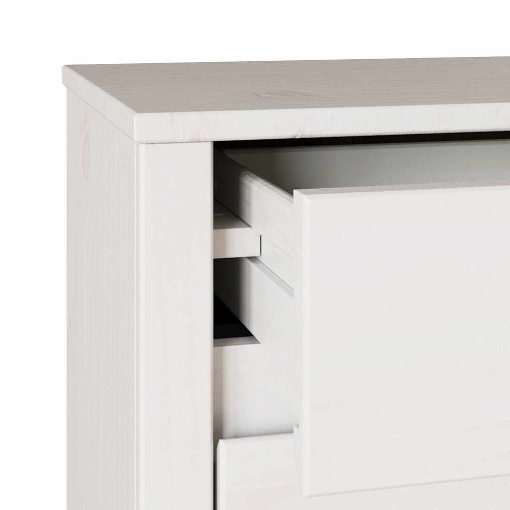 Sofabord Drammen Hvid 45 x 35 x 56 cm Massiv fyrretræ