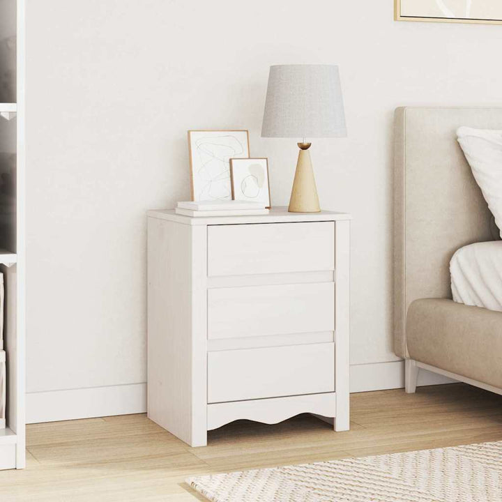 Sofabord Drammen Hvid 45 x 35 x 56 cm Massiv fyrretræ