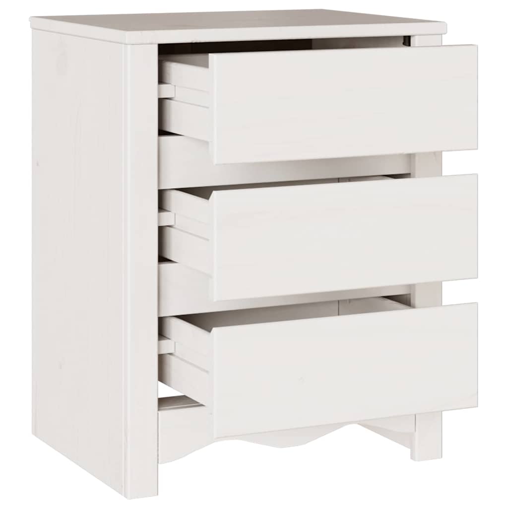 Sofabord Drammen Hvid 45 x 35 x 56 cm Massiv fyrretræ