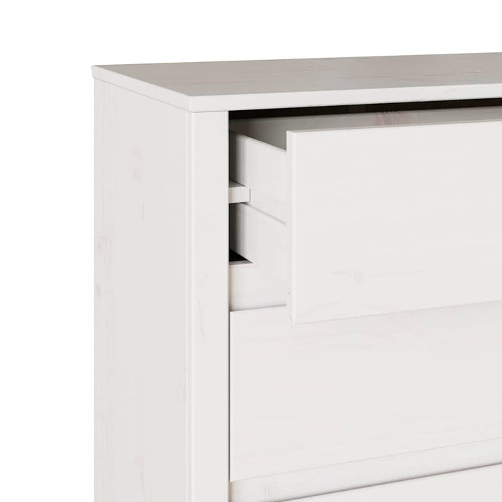 Skuffeskab Drammen Hvid 76,5 x 40 x 91 cm Massivt fyrretræ