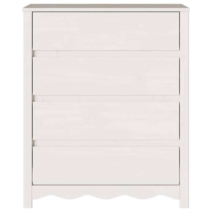 Skuffeskab Drammen Hvid 76,5 x 40 x 91 cm Massivt fyrretræ