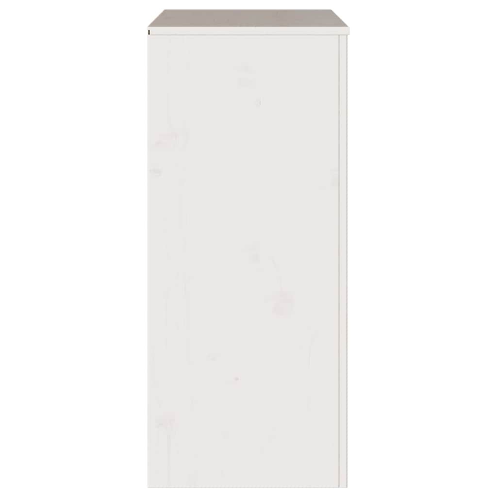 Skuffeskab Drammen Hvid 76,5 x 40 x 91 cm Massivt fyrretræ