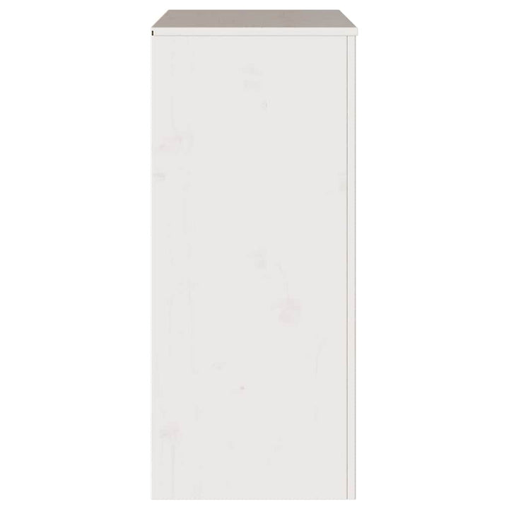 Skuffeskab Drammen Hvid 76,5 x 40 x 91 cm Massivt fyrretræ