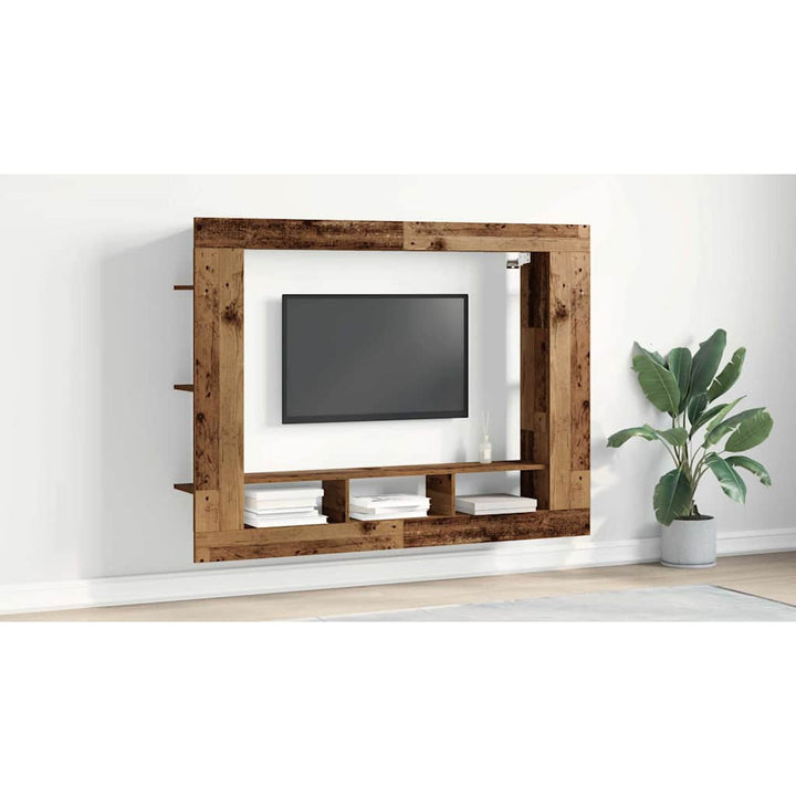 TV-skab Gammelt træ 152 x 22 x 113 cm Konstrueret træ