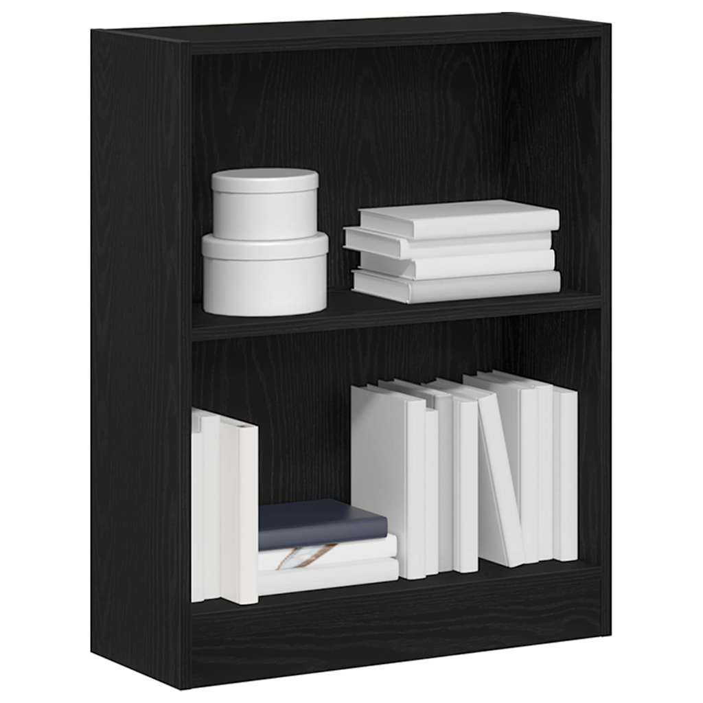 Bogskab Sort eg 60 x 24 x 76 cm Konstrueret træ