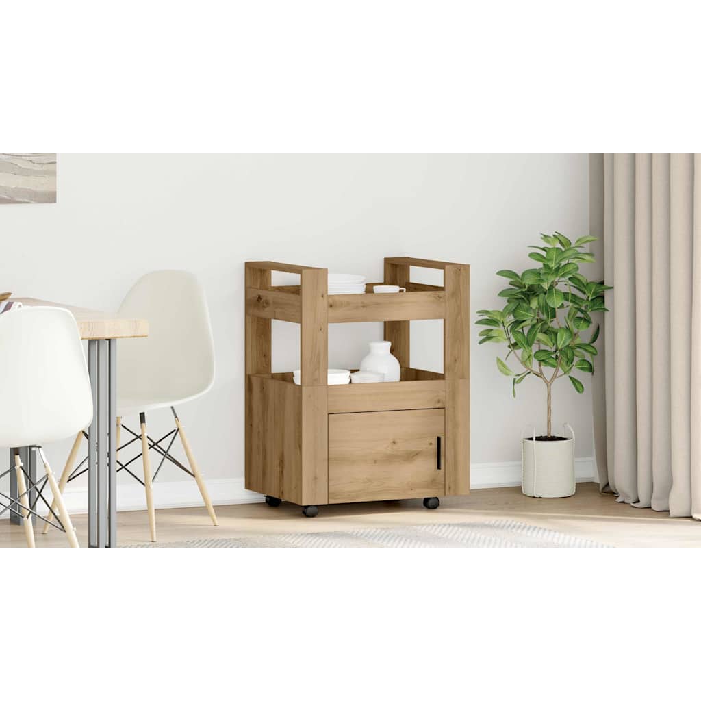 Køkkenvogn artisan eg 60 x 45 x 80 cm Konstrueret træ