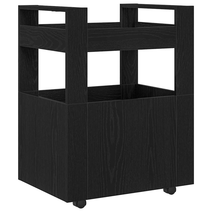 Køkkenvogn Sort eg 60 x 45 x 80 cm Konstrueret træ