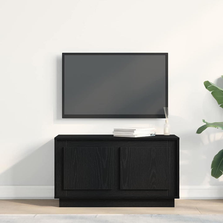 TV-skab Sort eg 80 x 35 x 45 cm Konstrueret træ