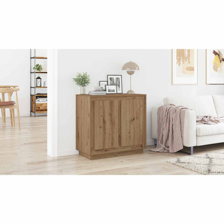 Sideboard Artisan Egetræ 80 x 40 x 75 cm Konstrueret træ