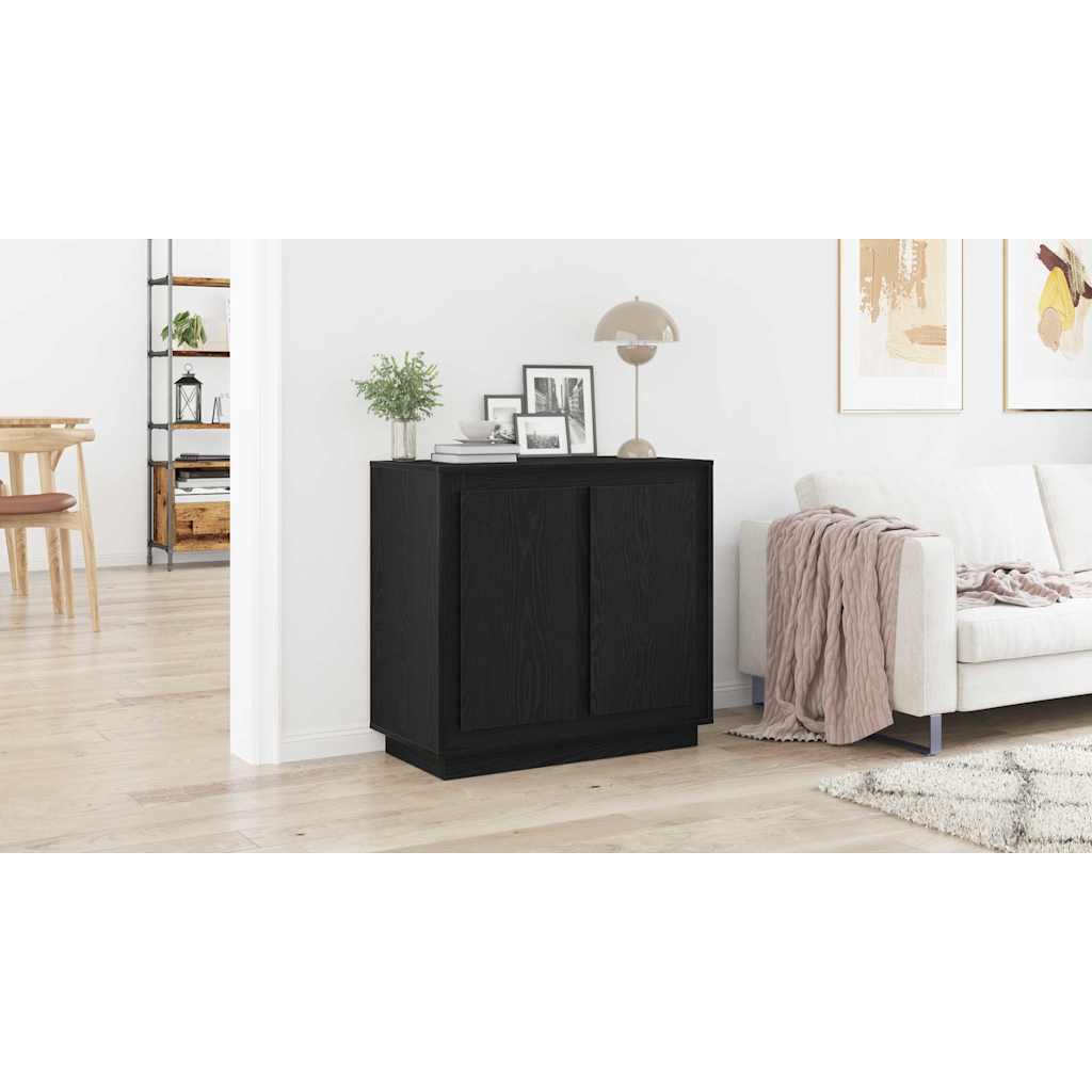 Sideboard Sort eg 80 x 40 x 75 cm Konstrueret træ
