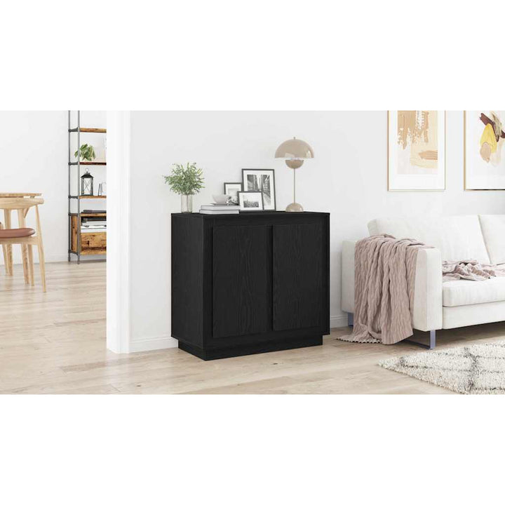 Sideboard Sort eg 80 x 40 x 75 cm Konstrueret træ