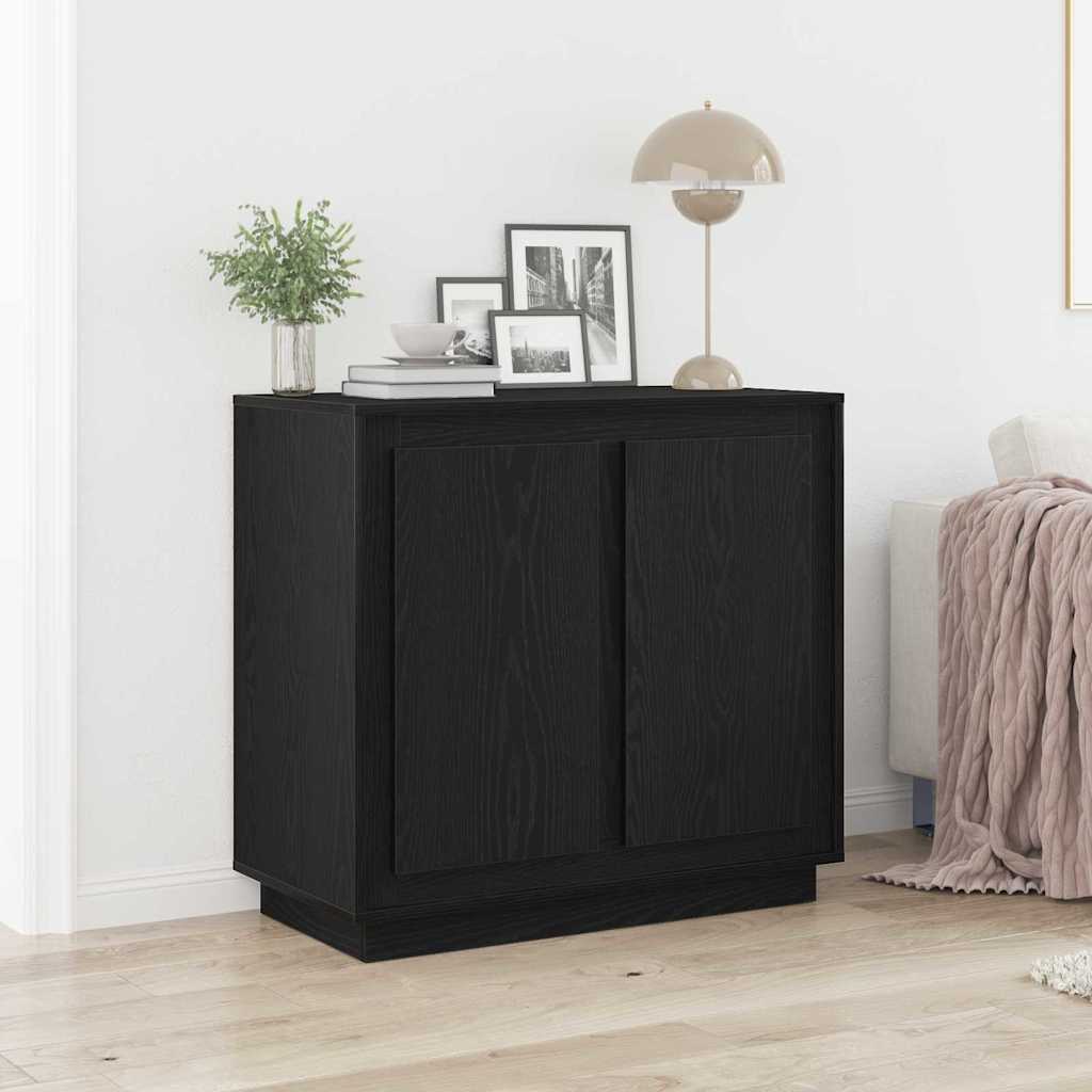 Sideboard Sort eg 80 x 40 x 75 cm Konstrueret træ