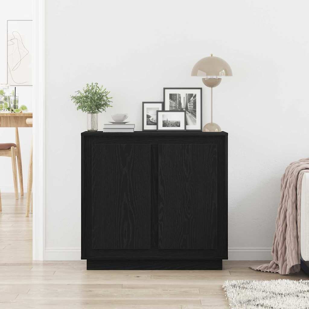 Sideboard Sort eg 80 x 40 x 75 cm Konstrueret træ