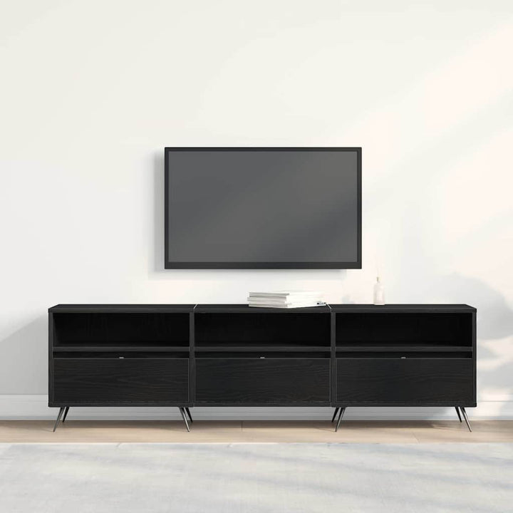 TV-skab 150 x 30 x 44,5 cm Sort eg Konstrueret træ