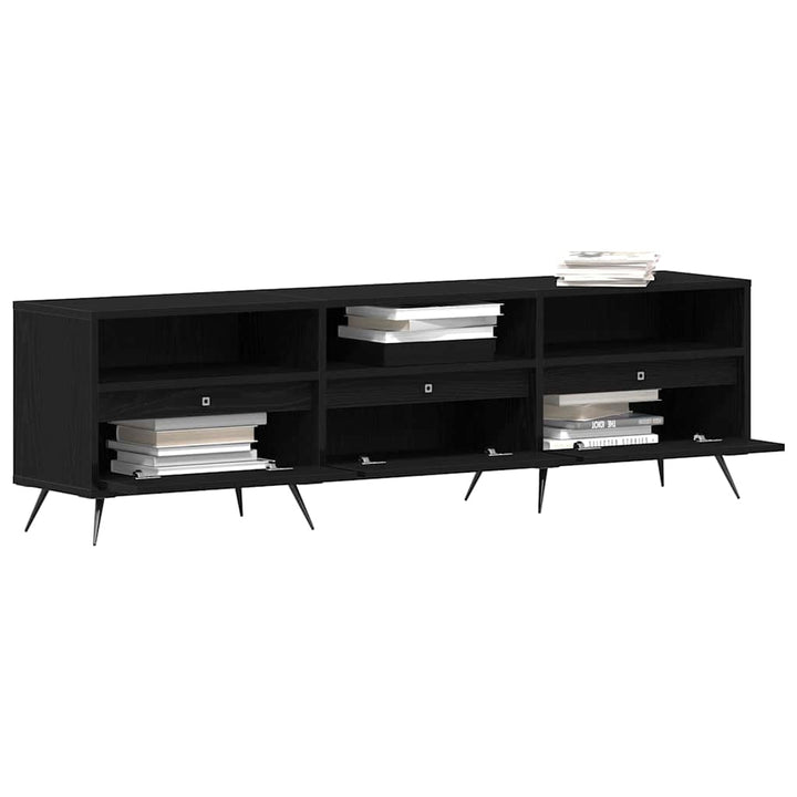 TV-skab Sort eg 150 x 30 x 44,5 cm Konstrueret træ