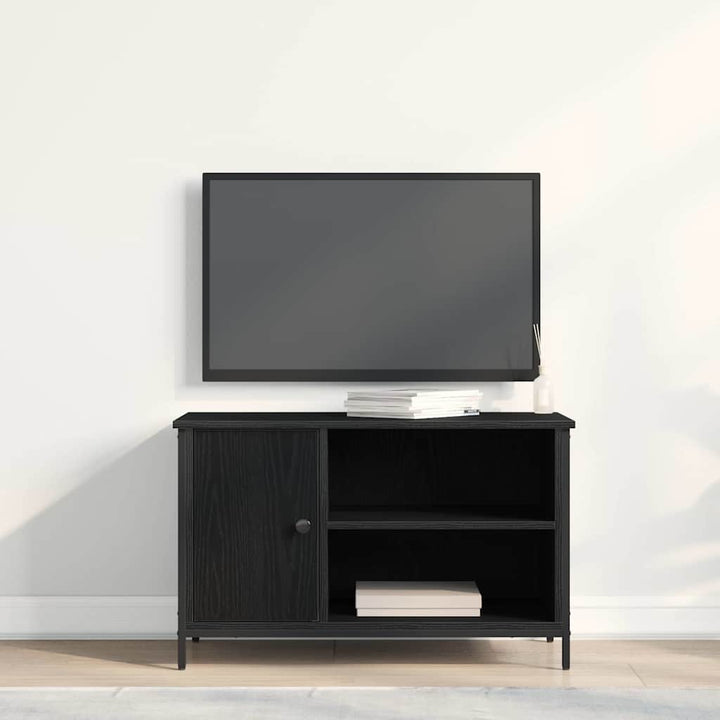 TV-skab Sort eg 80 x 40 x 50 cm Konstrueret træ