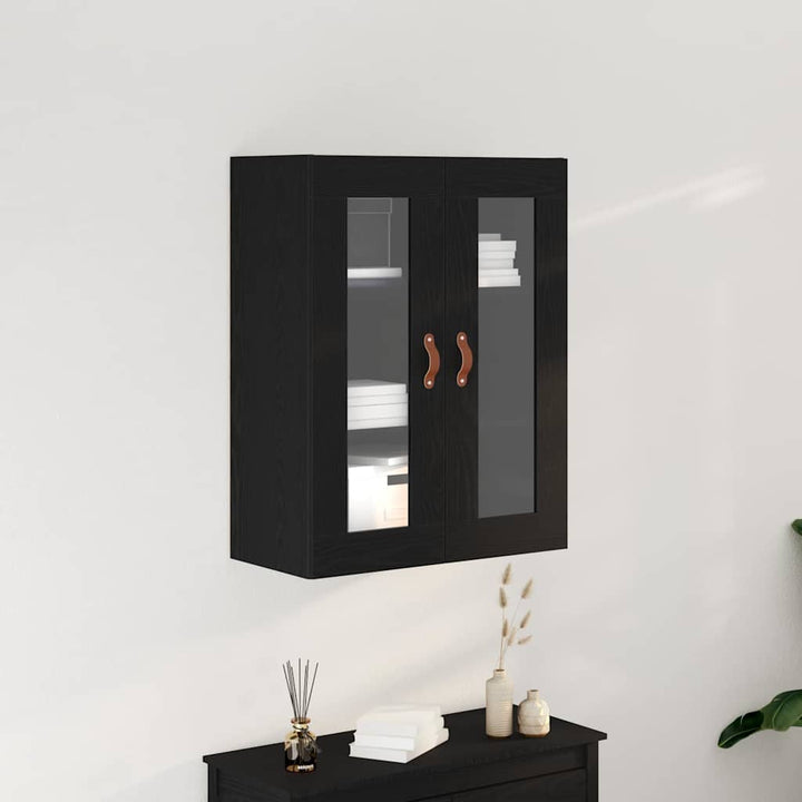 Vægskab Sort eg 69,5 x 34 x 90 cm Konstrueret træ