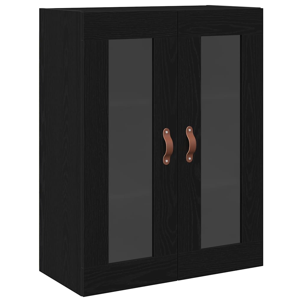 Vægskab Vægmonteret Sort eg 69,5 x 34 x 90 cm Konstrueret træ