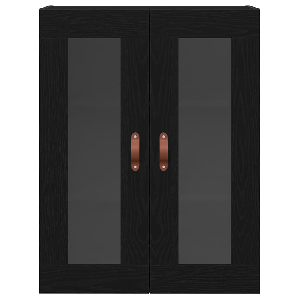 Vægskab Vægmonteret Sort eg 69,5 x 34 x 90 cm Konstrueret træ