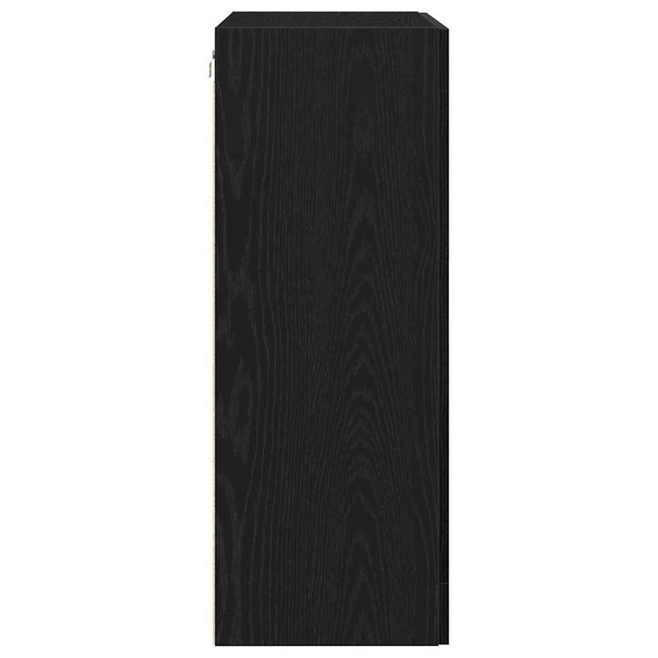 Vægskab Vægmonteret Sort eg 69,5 x 34 x 90 cm Konstrueret træ