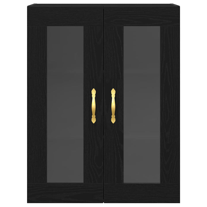 Vægskab Sort eg 69,5 x 34 x 90 cm Konstrueret træ