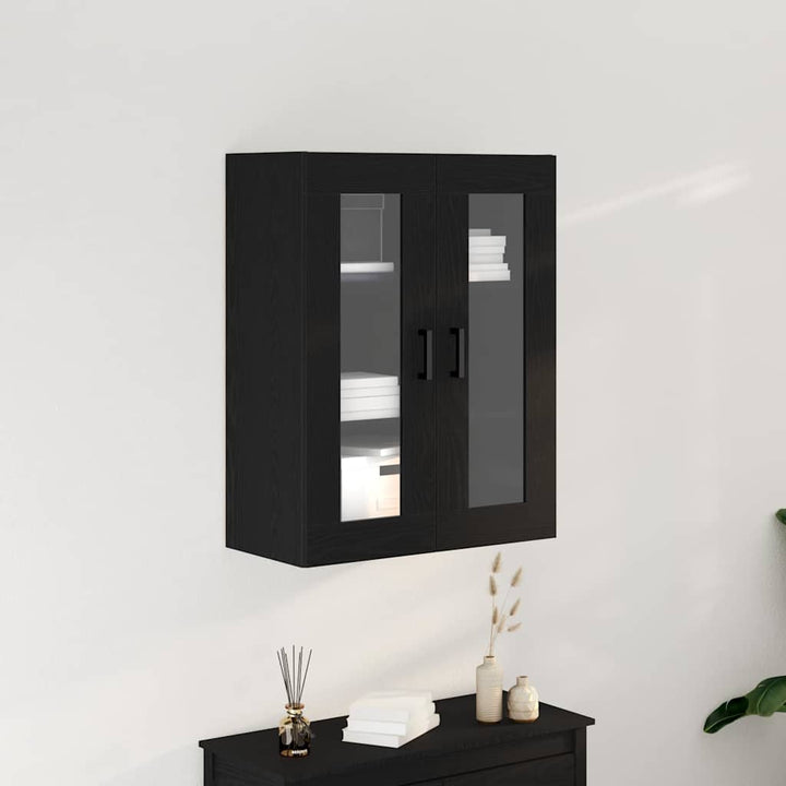 Vægskab Sort eg 69,5 x 34 x 90 cm Konstrueret træ