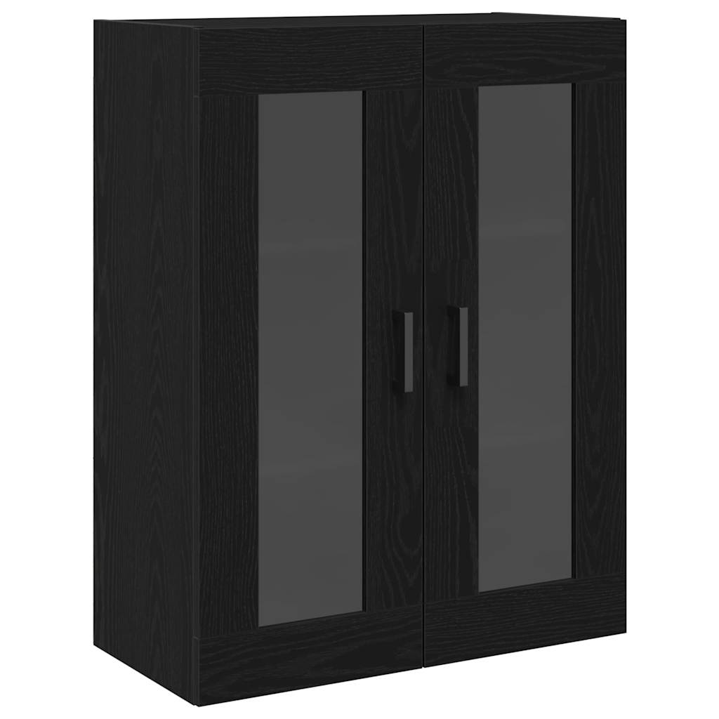 Vægskab Vægmonteret Sort eg 69,5 x 34 x 90 cm Konstrueret træ