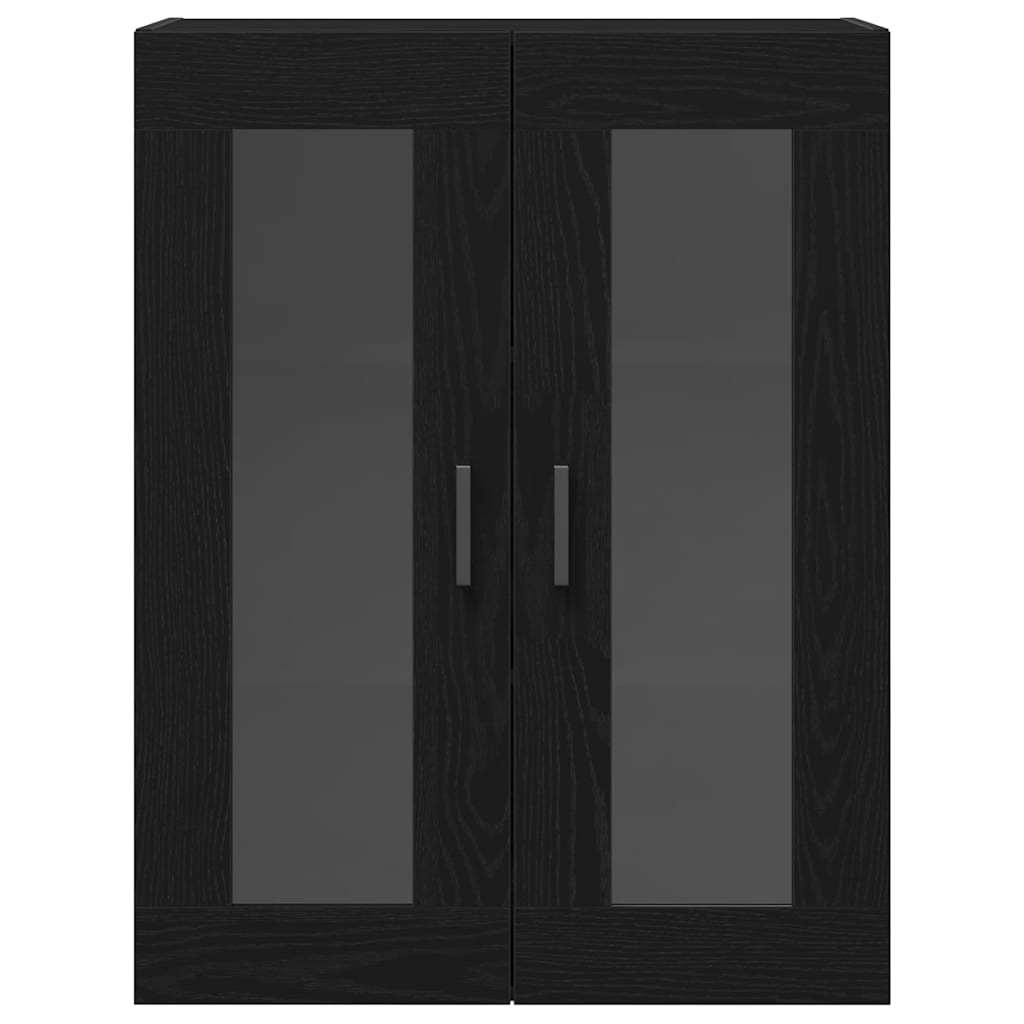 Vægskab Vægmonteret Sort eg 69,5 x 34 x 90 cm Konstrueret træ