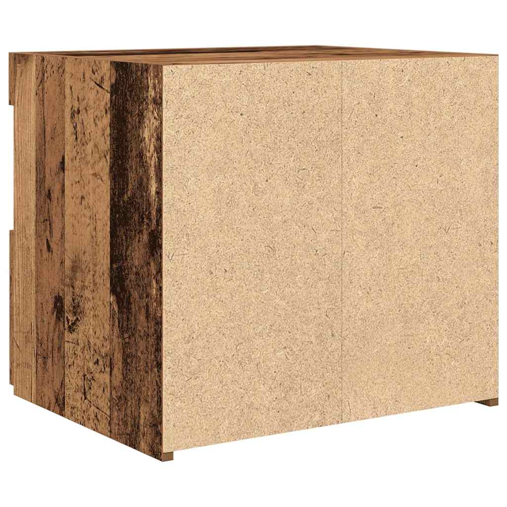 Natskab med skuffe Gammelt træ 50 x 40 x 45 cm Konstrueret træ