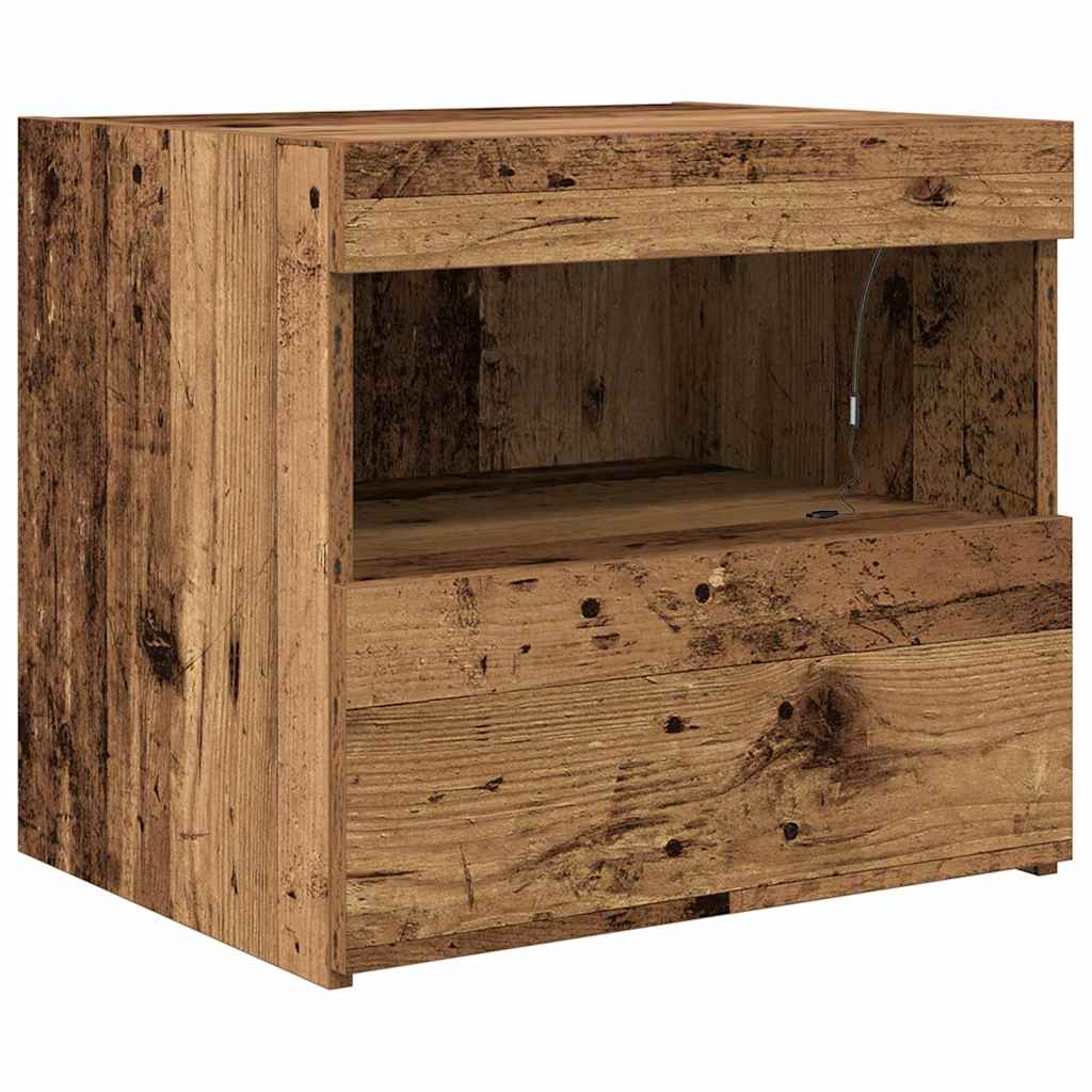Natskab 2 pcs Gammelt træ 50 x 40 x 45 cm Konstrueret træ