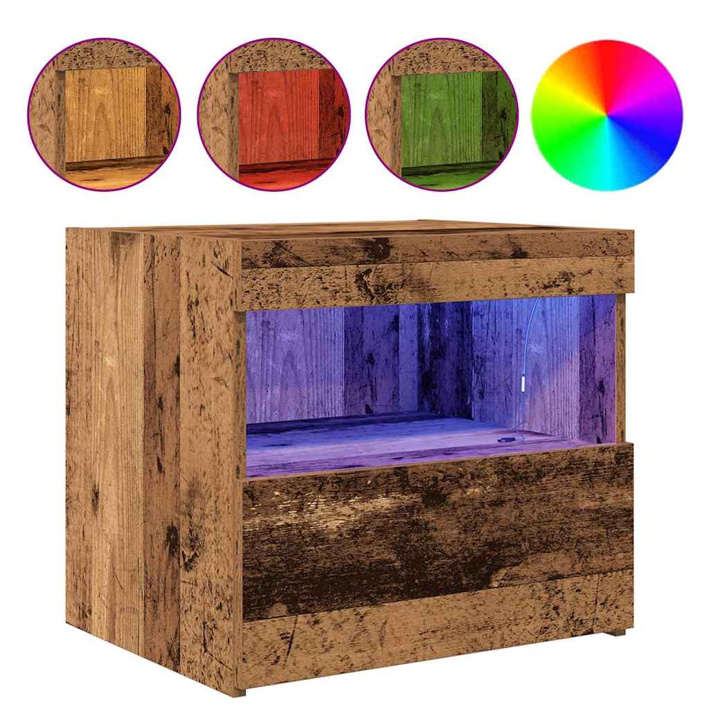 Natskab 2 pcs Gammelt træ 50 x 40 x 45 cm Konstrueret træ
