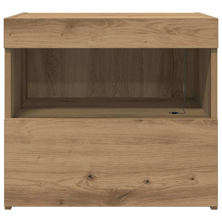 Natskab 2 pcs Artisan Egetræ 50 x 40 x 45 cm Konstrueret træ