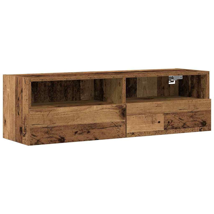 TV vægskab Gammelt træ 100 x 30 x 30 cm Konstrueret træ